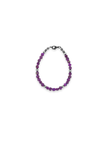 BC074 Purple Turquoise & Navajo Pearl Bracelet Product Image
