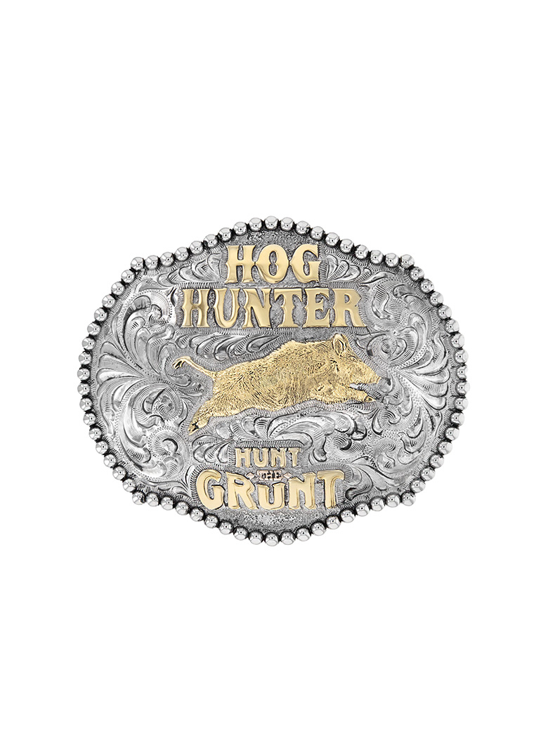 Wild Hog Belt Buckle by Hyo Silver