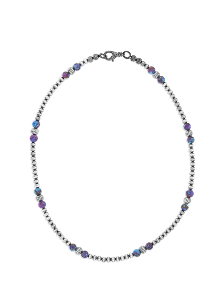 N143 -18 Navajo Pearl Purple Turquoise