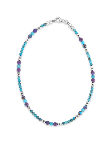 Purple Turquoise Beaded Navajo Necklace