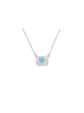 Framed Turquoise Heart Necklace Product Image