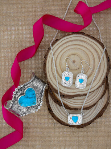 Turquoise Heart Set Jewelry