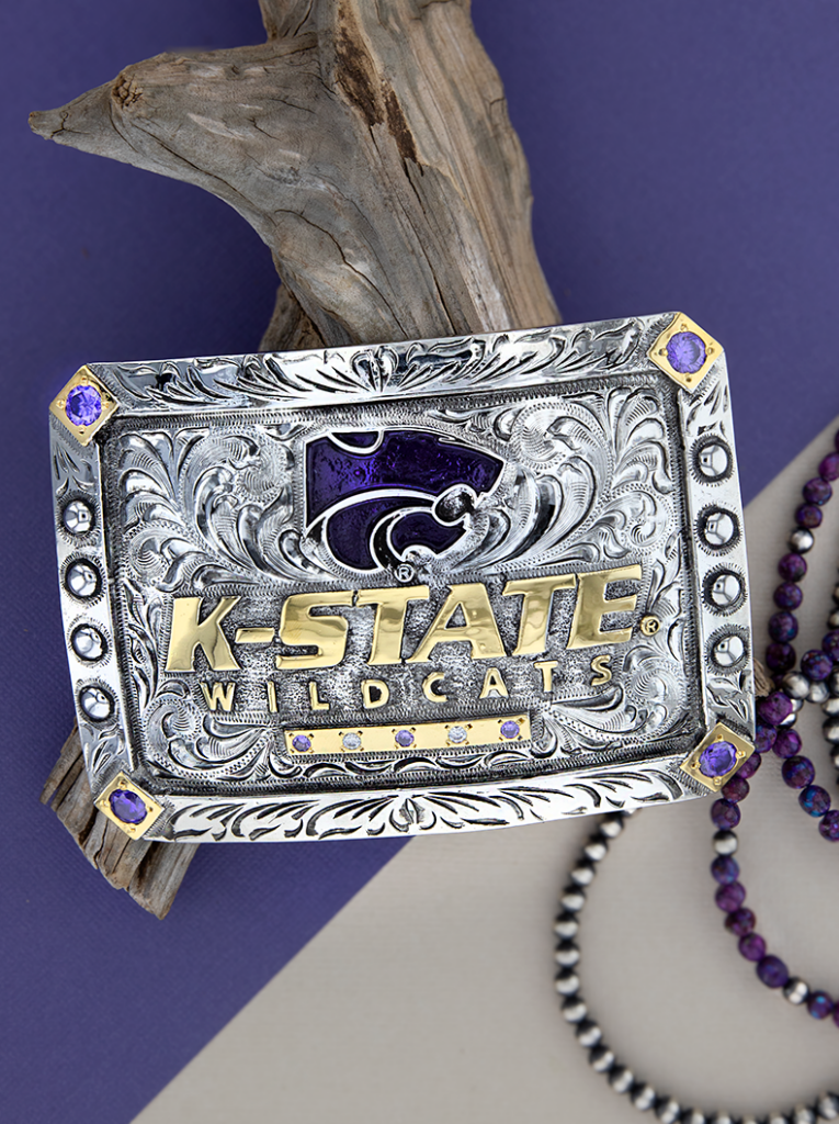 Kansas State University Belt Buckle | Hyo Silver University Buckles