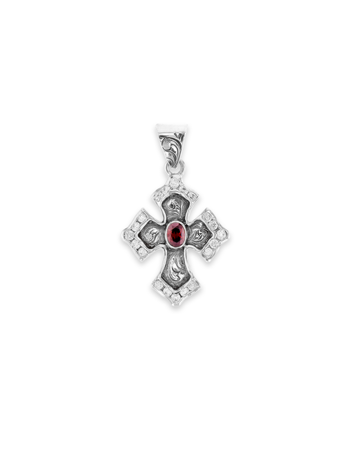 PNX050 Crystal Garnet Cross