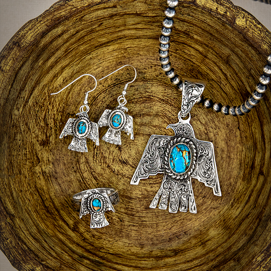 Turquoise Thunderbird Set