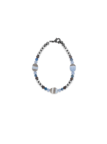 BC081 - Navajo Pearl with Denim & Dirt Bracelet Product Image