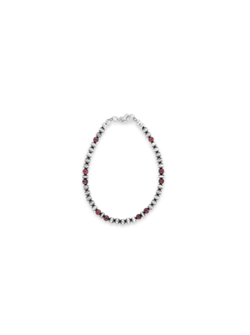 Garnet-Navajo-Beaded-Bracelet