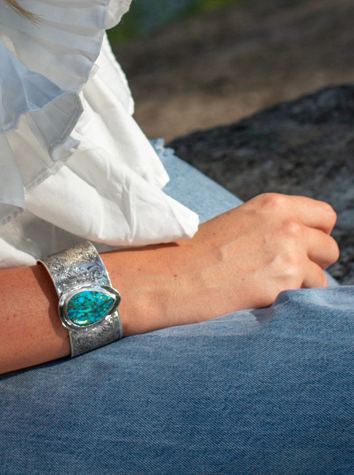 Texas Largo Turquoise Cuff Bracelet