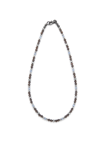 N144-18 Denim & Dirt with Navajo Pearl Necklace Product Image