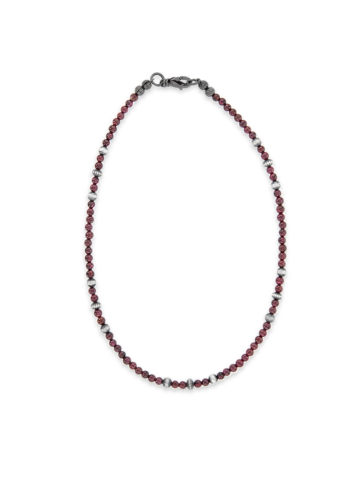 N160-16 Garnet & Navajo Pearl Necklace Product Image