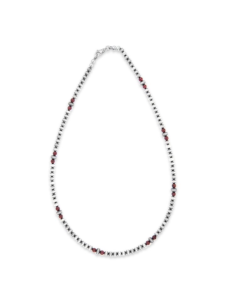 Navajo & Garnet Beaded Necklace