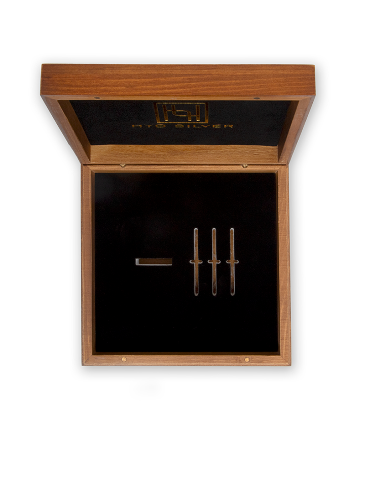 Wood Presentation Box Product Image with Slots