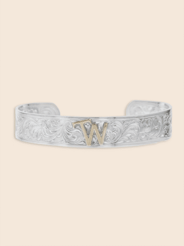 Custom Engraved Silver Cuff