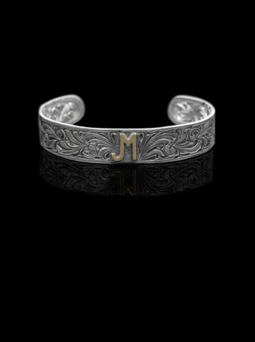 CBC060 Custom Engraved Silver Cuff Product Image