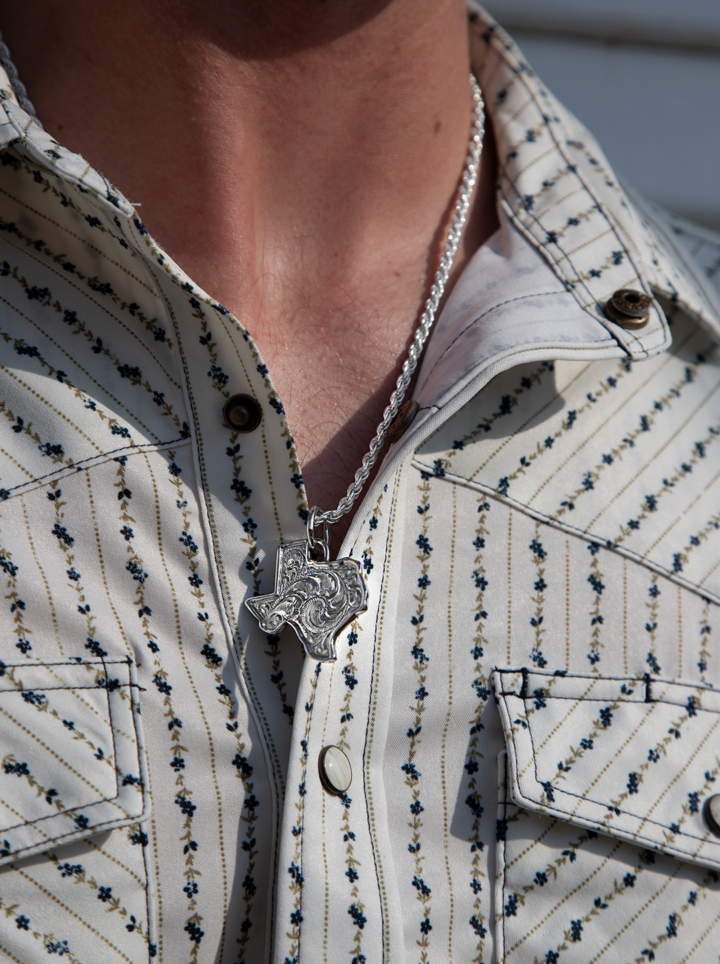 Texas Bright Silver Pendant