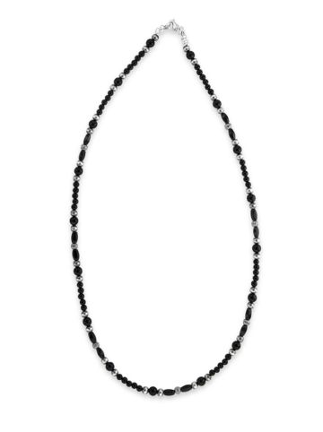 Onyx Navajo Pearl Beaded Necklace 24