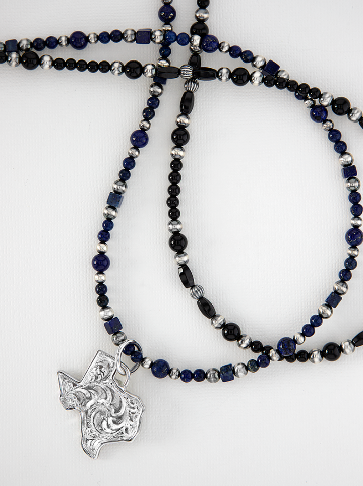 Onyx & Lapis Beaded Necklaces