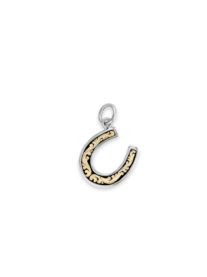 PN117 Yellow Gold Horseshoe Pendant