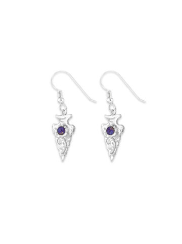 RRER069 - Engraved Arrowhead Earrings PT
