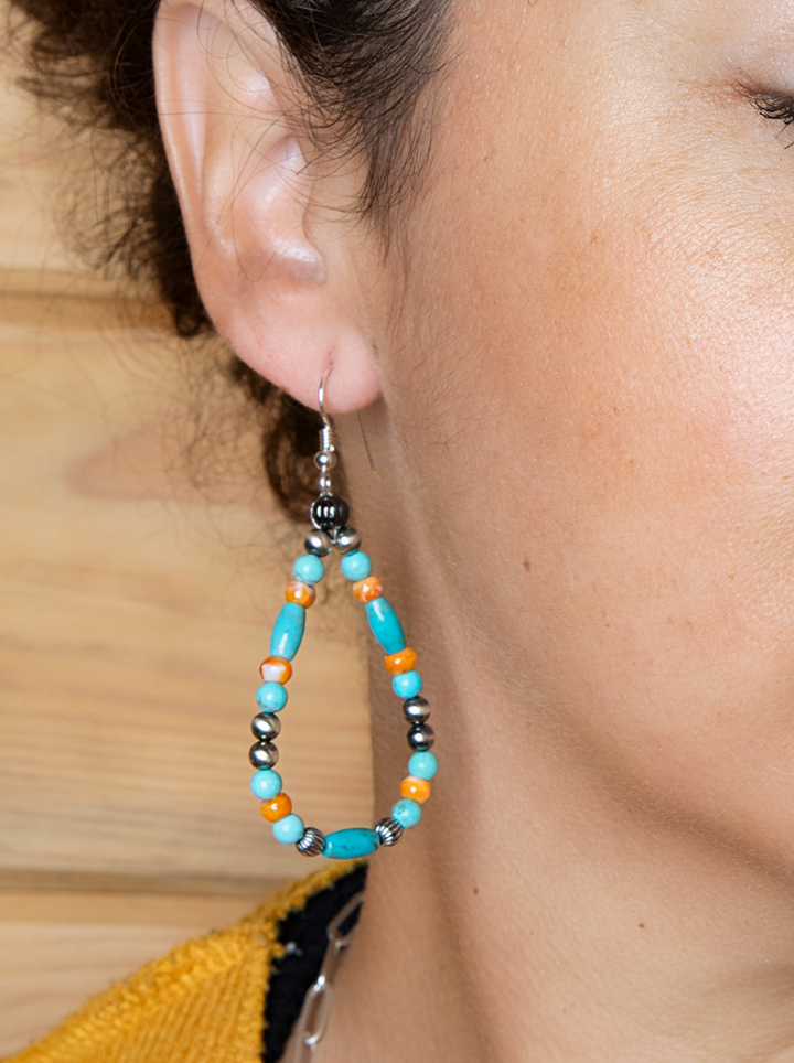 Spiny Oyster Beaded Earrings