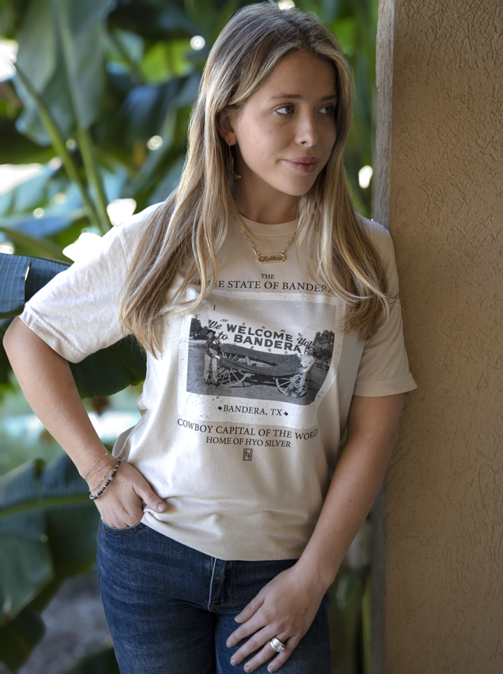 Free State of Bandera Tee on Model