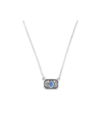 N158 Blue Opal Waters Necklace