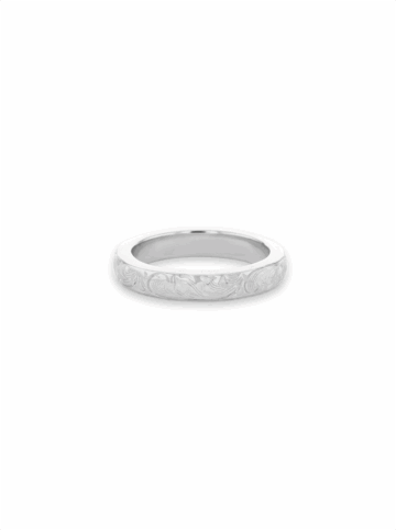 R088 - Engraved Scroll Stacking Ring
