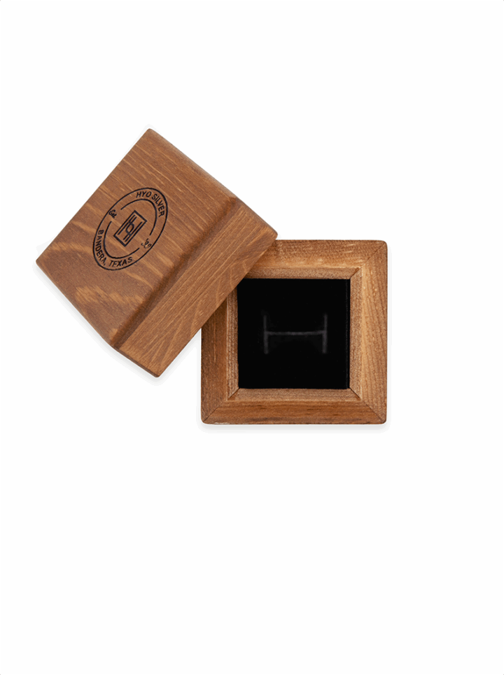 Wooden Ring Box Open