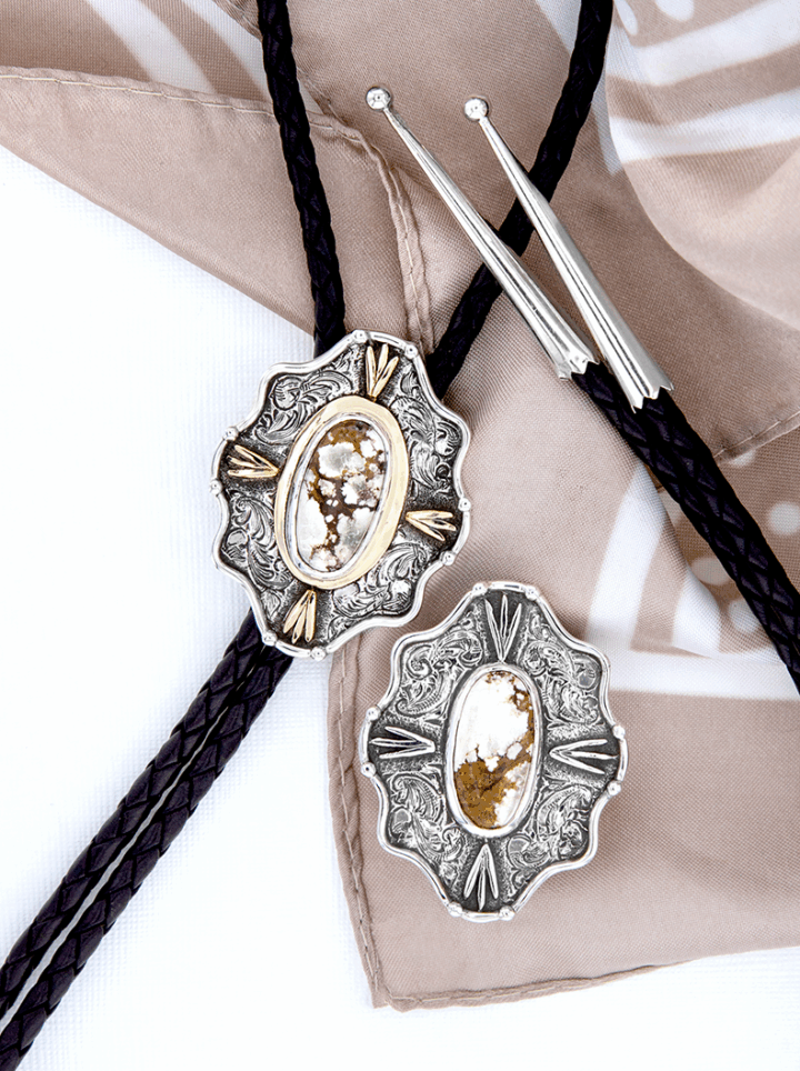 Wild Horse Jasper Bolo Tie Lifestyle Image