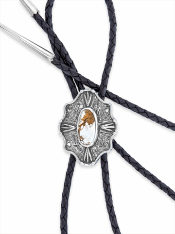 BL005-SVR Wild Horse Jasper Bolo Tie Product Image
