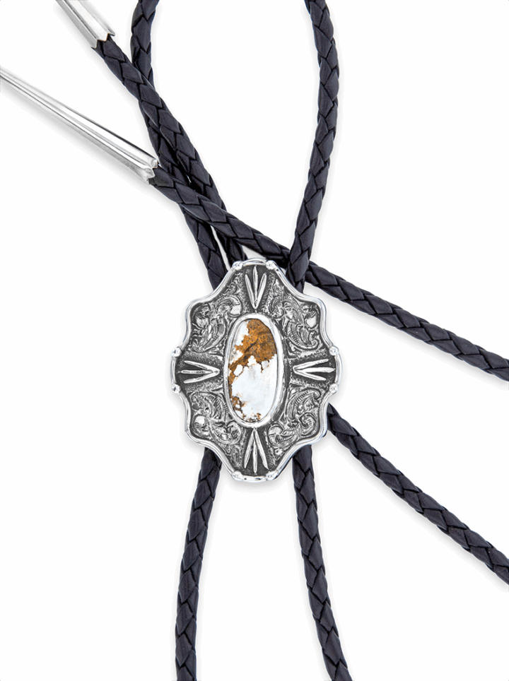 BL005-SVR Wild Horse Jasper Bolo Tie Product Image