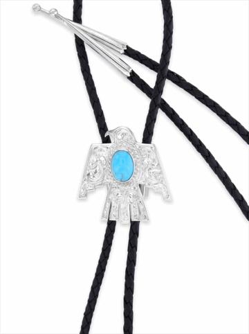 BL006-BT Thunderbird Bolo Tie Turquoise