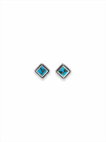 RRER074-BT Oakley Turquoise Posts with Blue Turquoise Copper Matrix