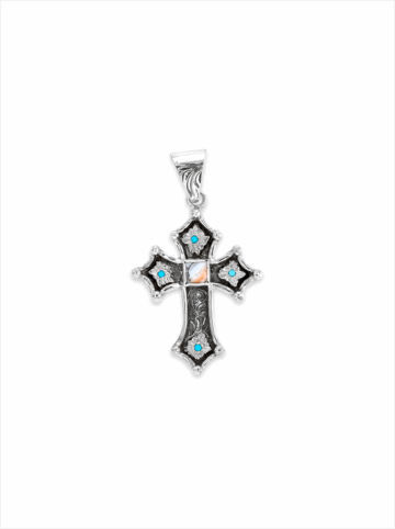RRP074 Spiny Oyster Chroma Cross Pendant