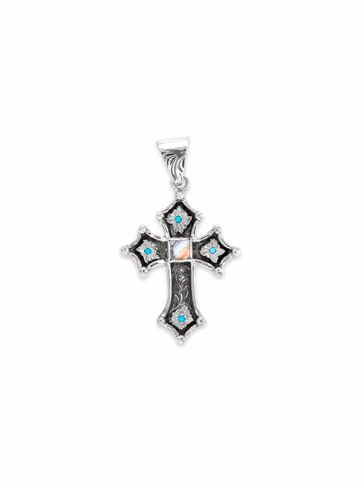RRP074 Spiny Oyster Chroma Cross Pendant