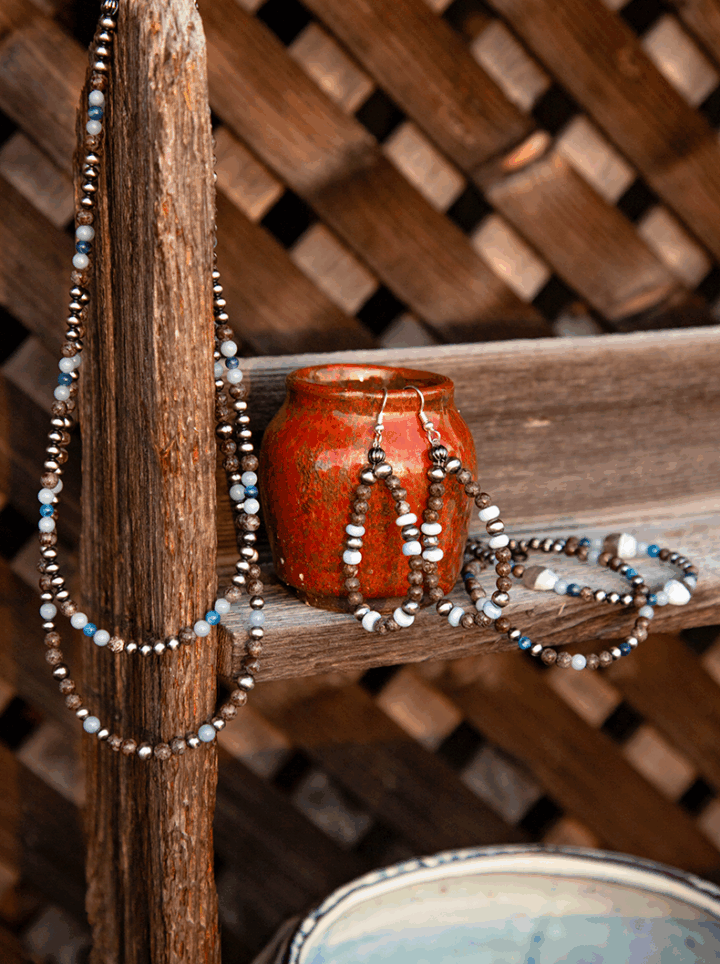 Denim & Dirt Set with Blue Opal