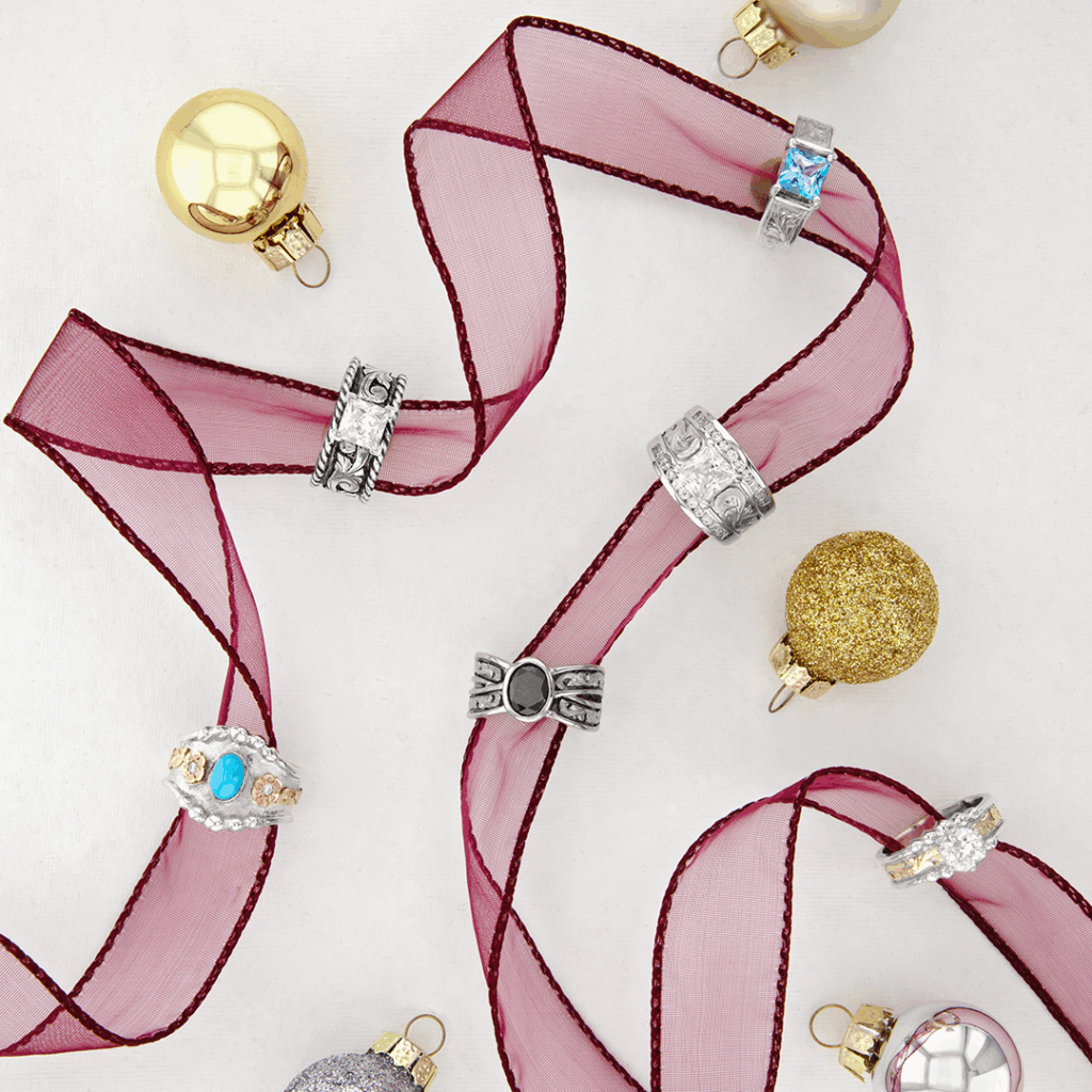 Christmas ornament rings for her