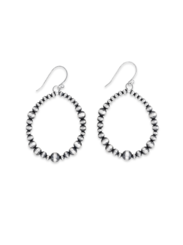 NPER10 Navajo Pearl Hoop Earrings