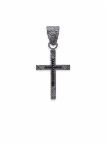 PNX052 Gunsmoke Cross Pendant