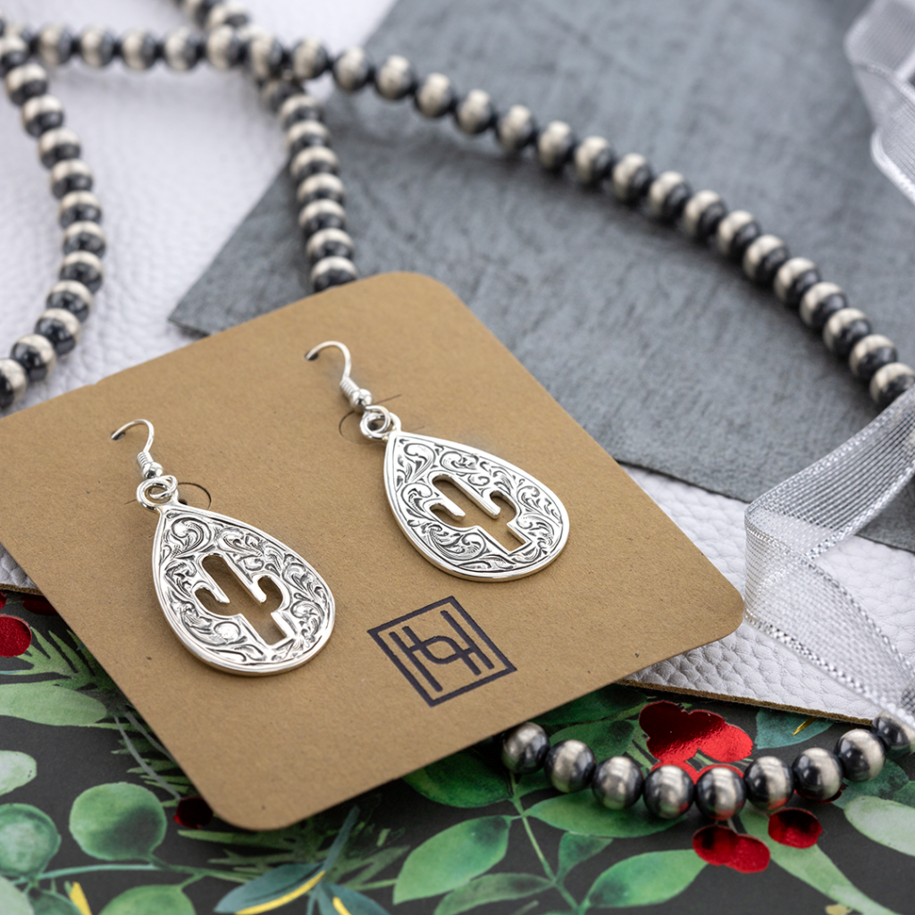 Petite Cactus Cutout Earrings Fall Winter